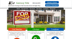 Desktop Screenshot of gatewaytitleme.com