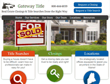 Tablet Screenshot of gatewaytitleme.com